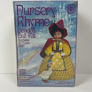 Vtg 1976 Walco Nursery Rhyme Mother Goose Beaded Doll Kit 13360b NEW SEALED